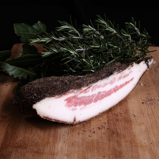 guanciale affumicato di maiale nero brado