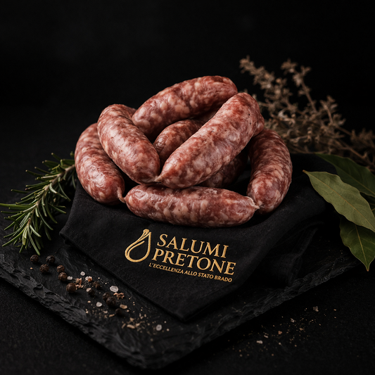 Salsicce secche di maiale nero brado