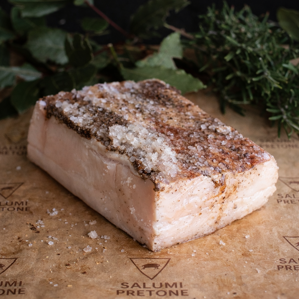 Lardo di suino nero stagionato
