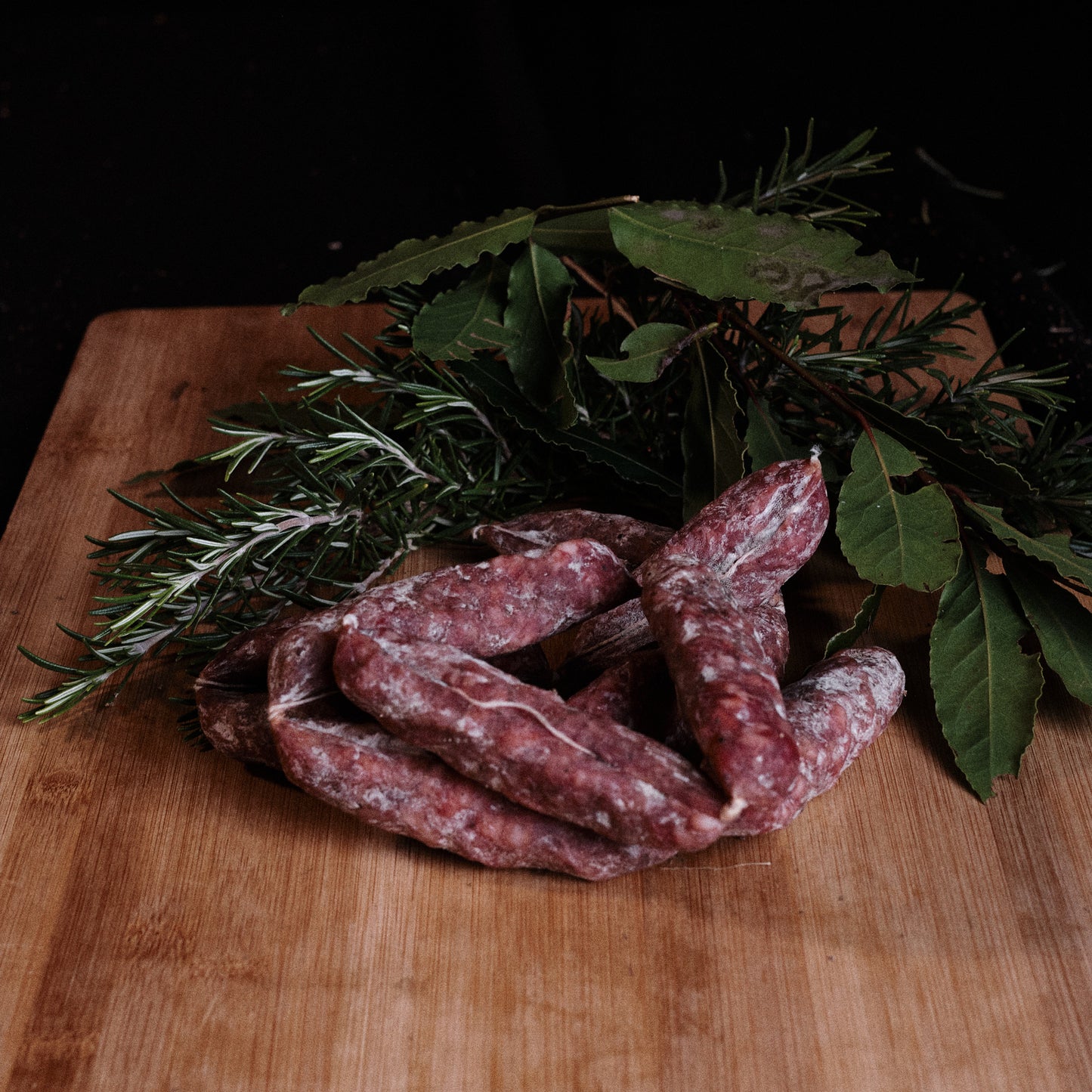 Salsicce secche di maiale nero brado