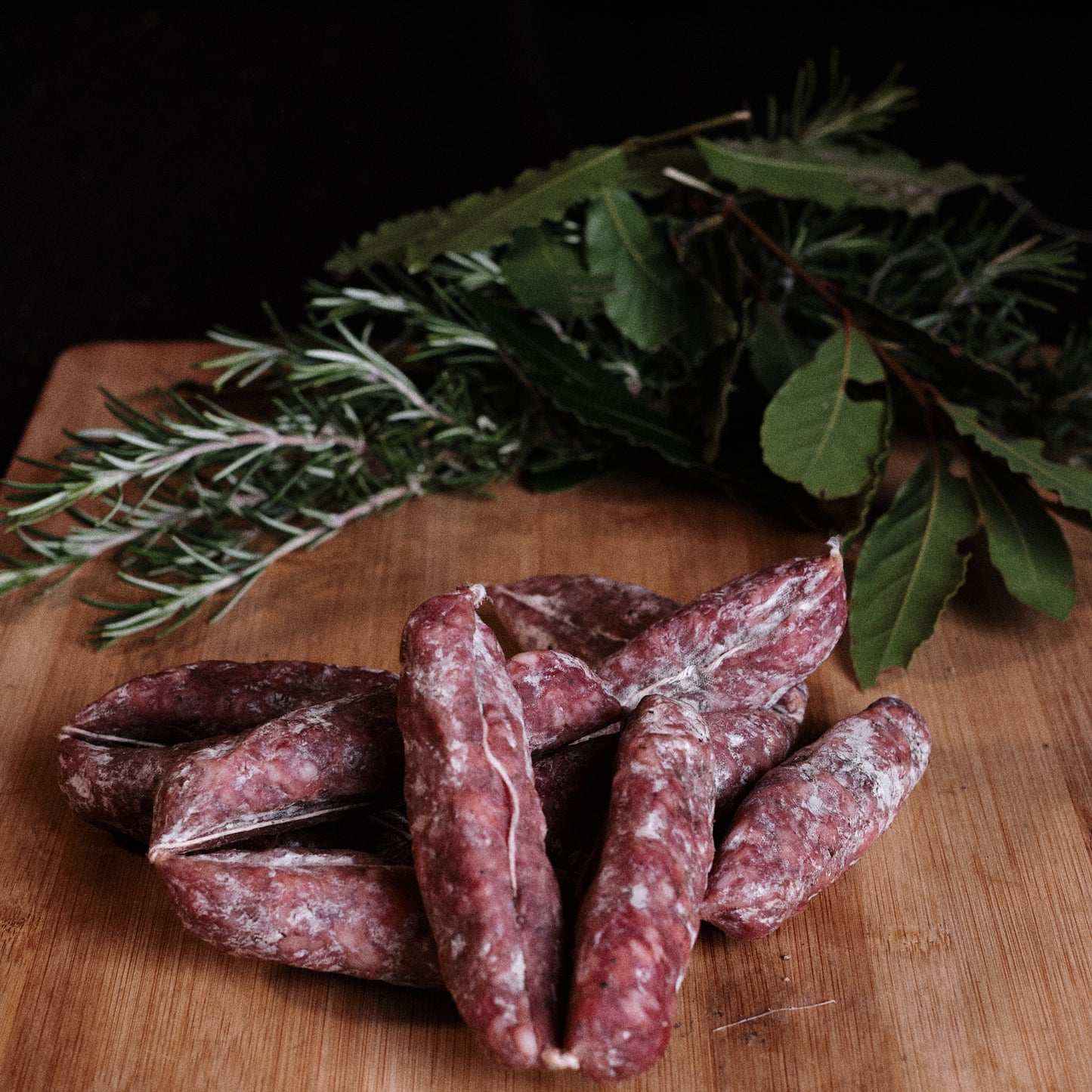 Salsicce secche di maiale nero brado