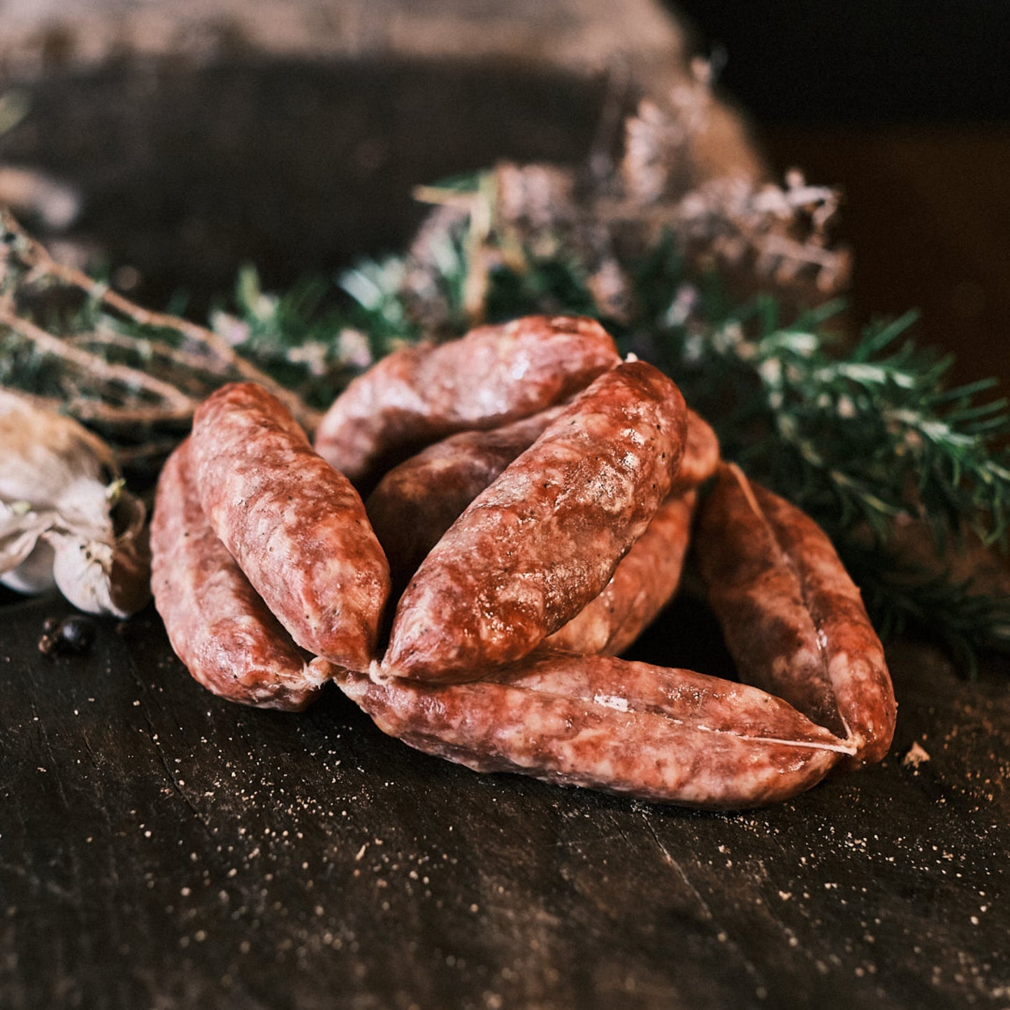 Salsicce secche di maiale nero brado