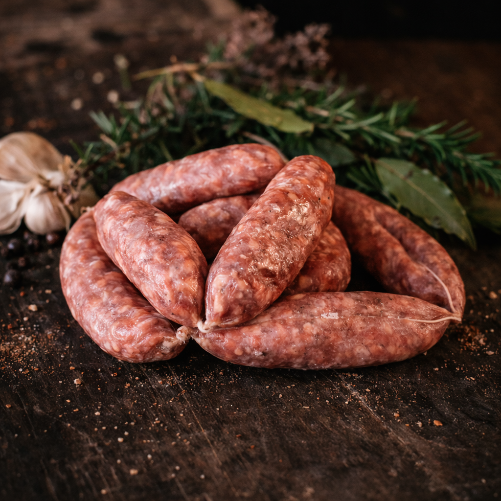 Salsicce secche di maiale nero brado