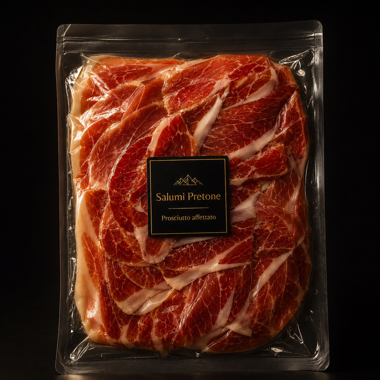Prosciutto affettato sottovuoto con crescia in omaggio (4 confezioni 250gr)